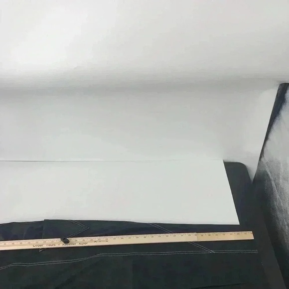 Manière De Voir Pants Womens 8 Black Faux Leather Cargo Moto Y2K Streetwear - Picture 7 of 16